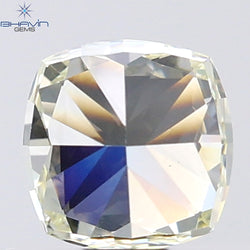 0.90 CT Cushion Shape Natural Diamond Yellow Color VS2 Clarity (5.07 MM)