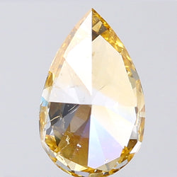 0.72 CT Pear Shape Natural Diamond Orange Color SI2 Clarity (7.54 MM)