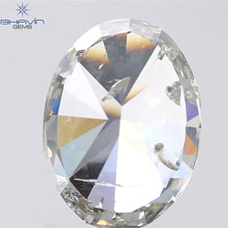 1.06 CT Oval Shape Natural Diamond Grey Color I1 Clarity (7.49 MM)