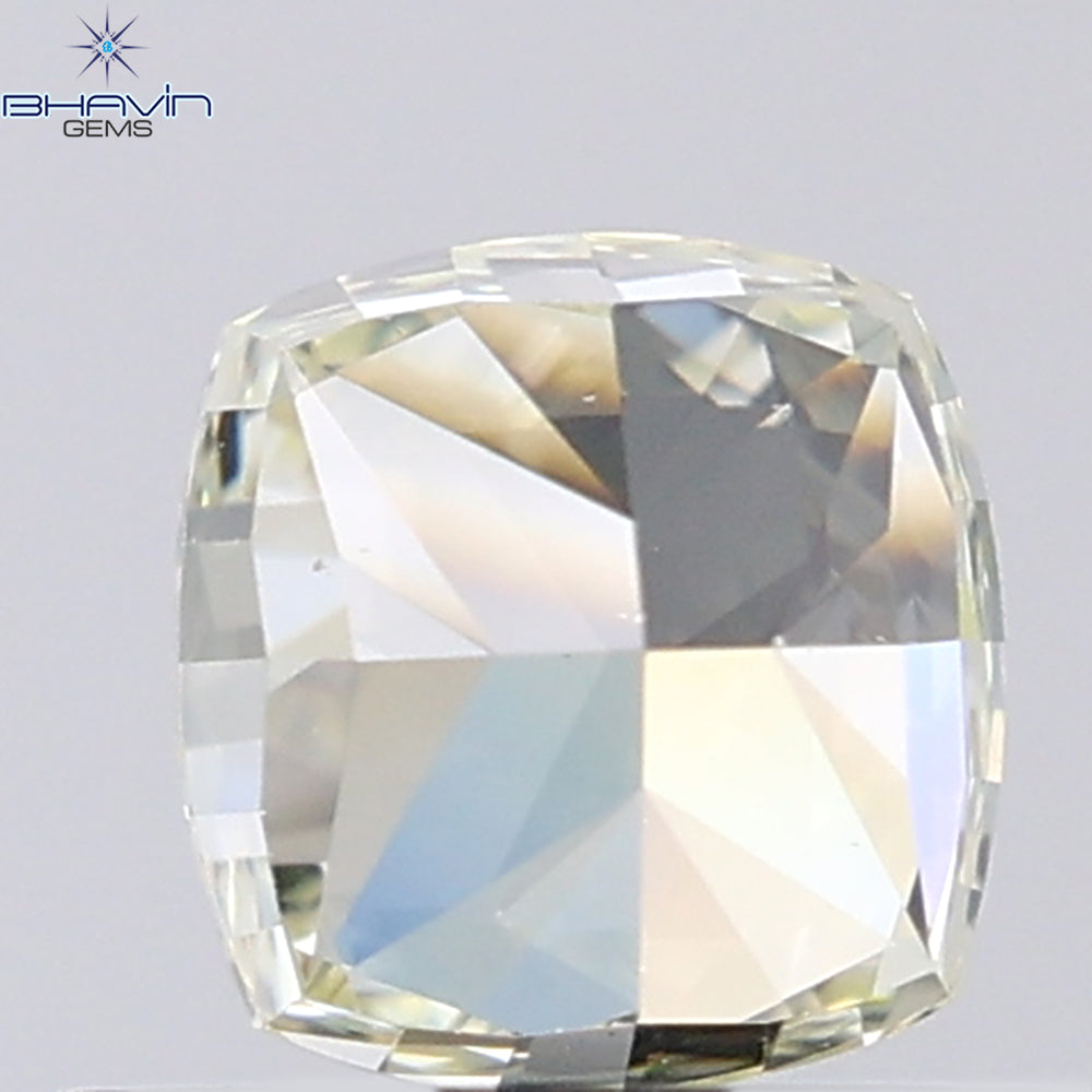 0.75 CT クッションシェイプ 天然ダイヤモンド イエローカラー VS1 クラリティ (4.86 MM)