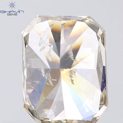 1.04 CT Radiant Shape Natural Diamond Brown Color I1 Clarity (6.39 MM)