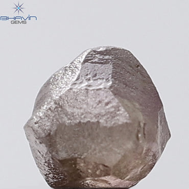 1.10 CT Rough Diamond Enhanced Brown Pink Color VS Clarity (4.65 MM)