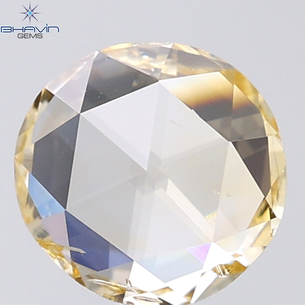 0.93 CT Round Rose Cut Natural Diamond Orange Color SI2 Clarity (6.43 MM)