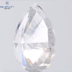 1.58 CT Pear Shape Natural Diamond White Color I2 Clarity (8.89 MM)