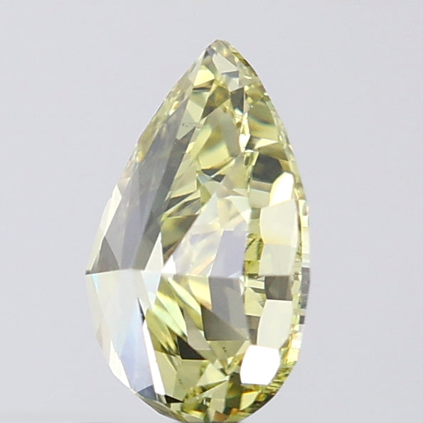 0.83 CT Pear Shape Natural Diamond Green (Chameleon) Color SI1 Clarity (7.34 MM)