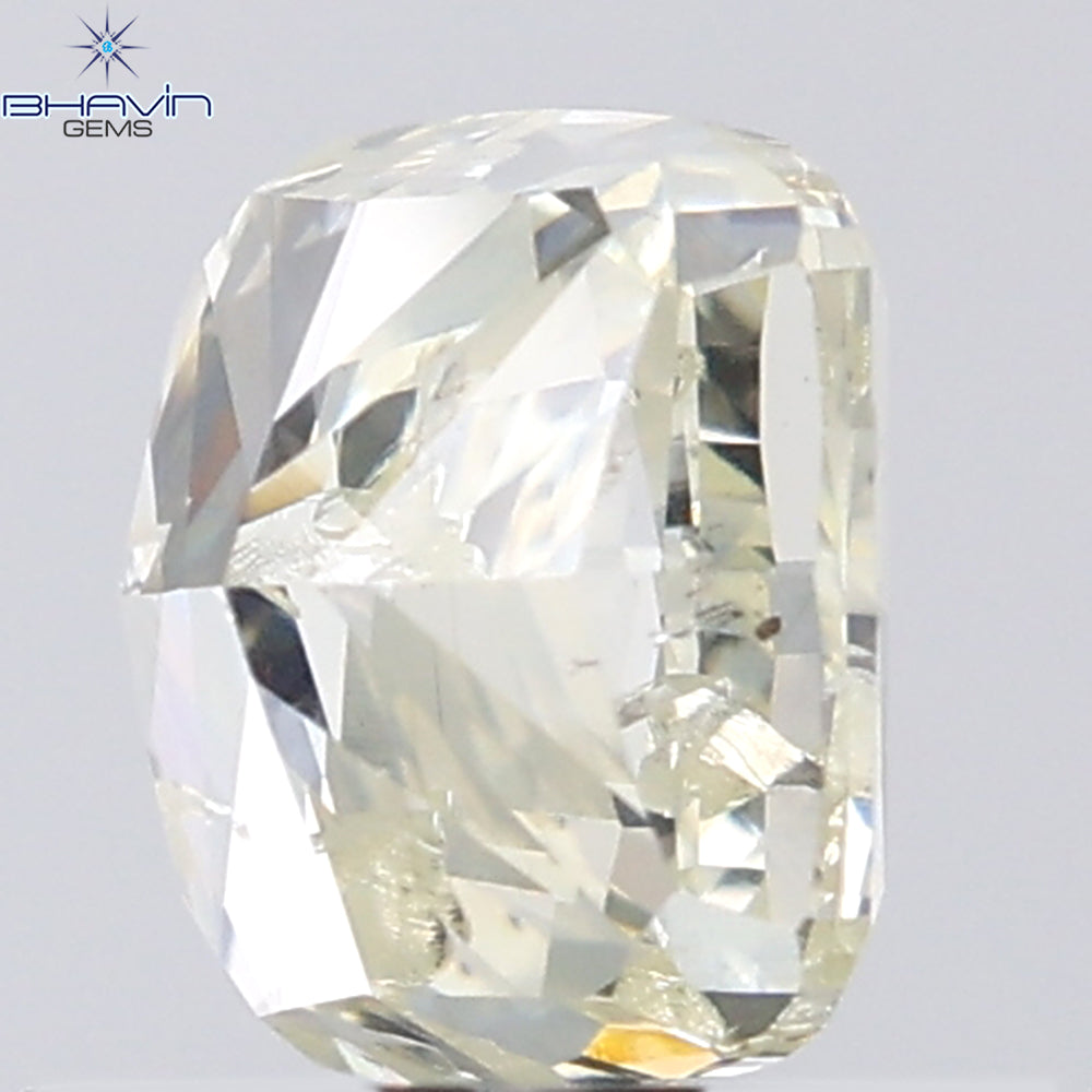 1.01 CT Cushion Shape Natural Diamond Yellow Color I1 Clarity (5.66 MM)