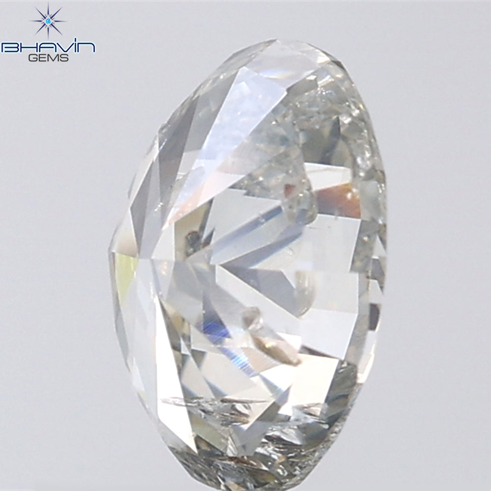 1.06 CT Oval Shape Natural Diamond Grey Color I1 Clarity (7.49 MM)