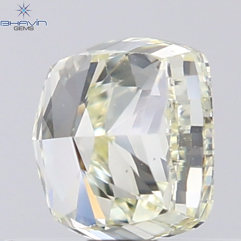 0.75 CT Cushion Shape Natural Diamond Yellow Color VS1 Clarity (4.86 MM)