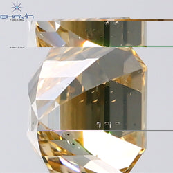 1.53 CT Asscher Shape Natural Diamond Orange Color VS2 Clarity (6.29 MM)