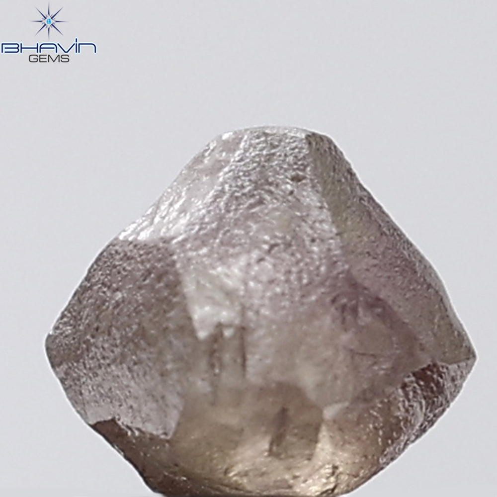 1.10 CT Rough Diamond Enhanced Brown Pink Color VS Clarity (4.65 MM)