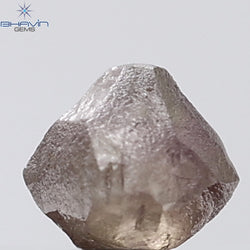 1.10 CT Rough Diamond Enhanced Brown Pink Color VS Clarity (4.65 MM)