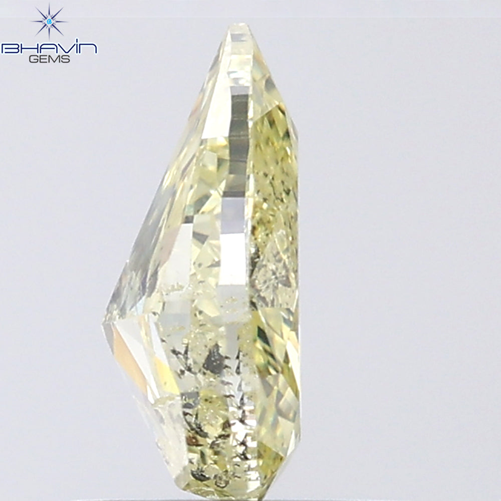 1.00 CT Pear Shape Natural Diamond Yellow Color I1 Clarity (8.10 MM)