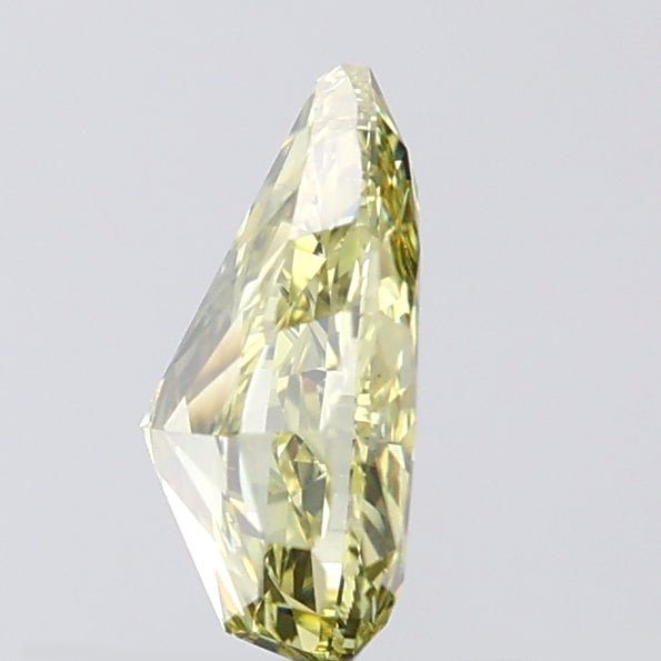 0.83 CT Pear Shape Natural Diamond Green (Chameleon) Color SI1 Clarity (7.34 MM)