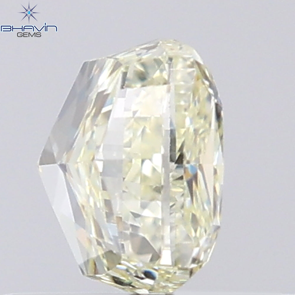 0.75 CT クッションシェイプ 天然ダイヤモンド イエローカラー VS1 クラリティ (4.86 MM)