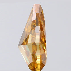 1.03 CT Pear Shape Natural Diamond Orange Color SI1 Clarity (8.13 MM)