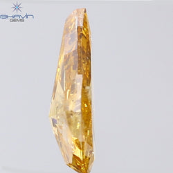 0.83 CT Pear Shape Natural Diamond Orange Color I3 Clarity (8.91 MM)