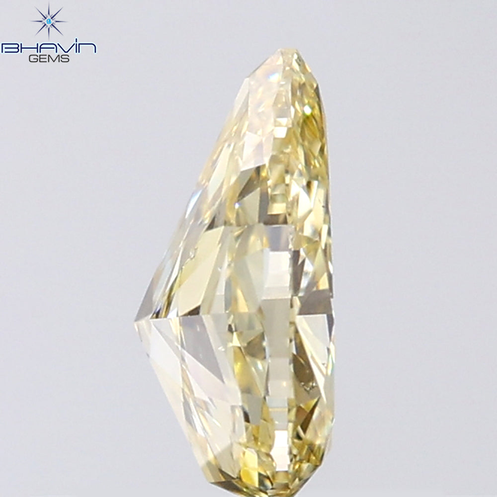 1.10 CT Pear Shape Natural Diamond Orange Color SI2 Clarity (7.79 MM)
