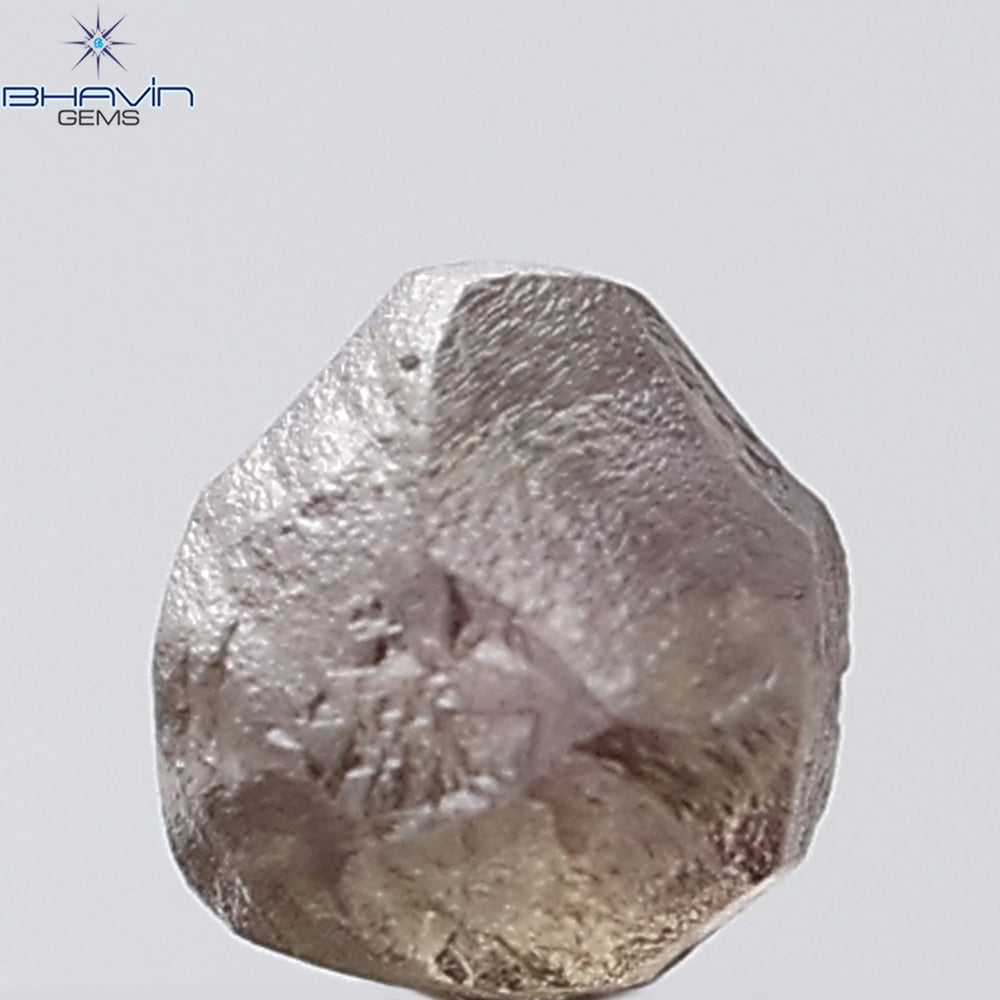 1.10 CT Rough Diamond Enhanced Brown Pink Color VS Clarity (4.65 MM)