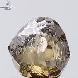1.30 CT Rough Shape Natural Diamond Brown Color VS Clarity (5.19 MM)