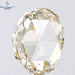 0.66 CT Round Rose Cut Natural Diamond White Color SI2 Clarity (6.17 MM)