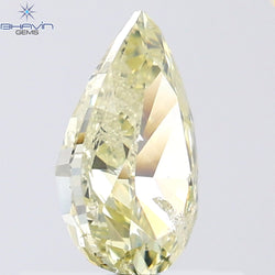 1.00 CT Pear Shape Natural Diamond Yellow Color I1 Clarity (8.10 MM)