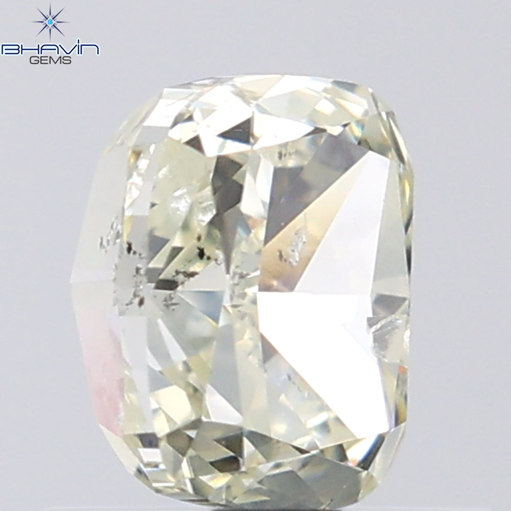 1.01 CT Cushion Shape Natural Diamond Yellow Color I1 Clarity (5.66 MM)