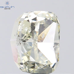 1.01 CT Cushion Shape Natural Diamond Yellow Color I1 Clarity (5.66 MM)