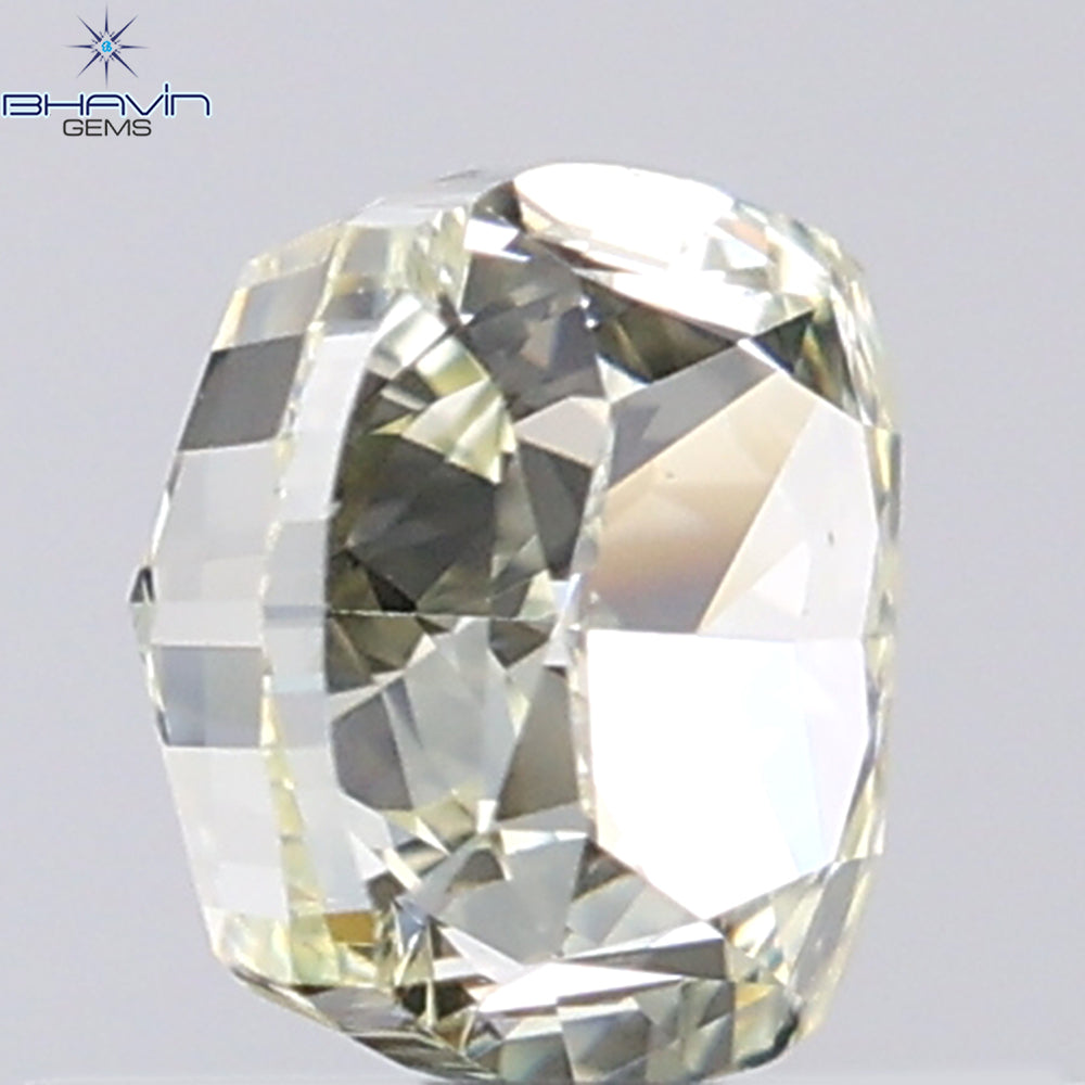 0.75 CT クッションシェイプ 天然ダイヤモンド イエローカラー VS1 クラリティ (4.86 MM)