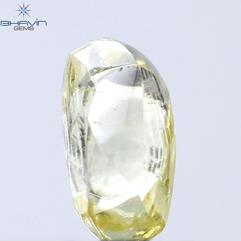 0.35 CT Rough Shape Natural Diamond Yellow Color VS1 Clarity (4.98 MM)