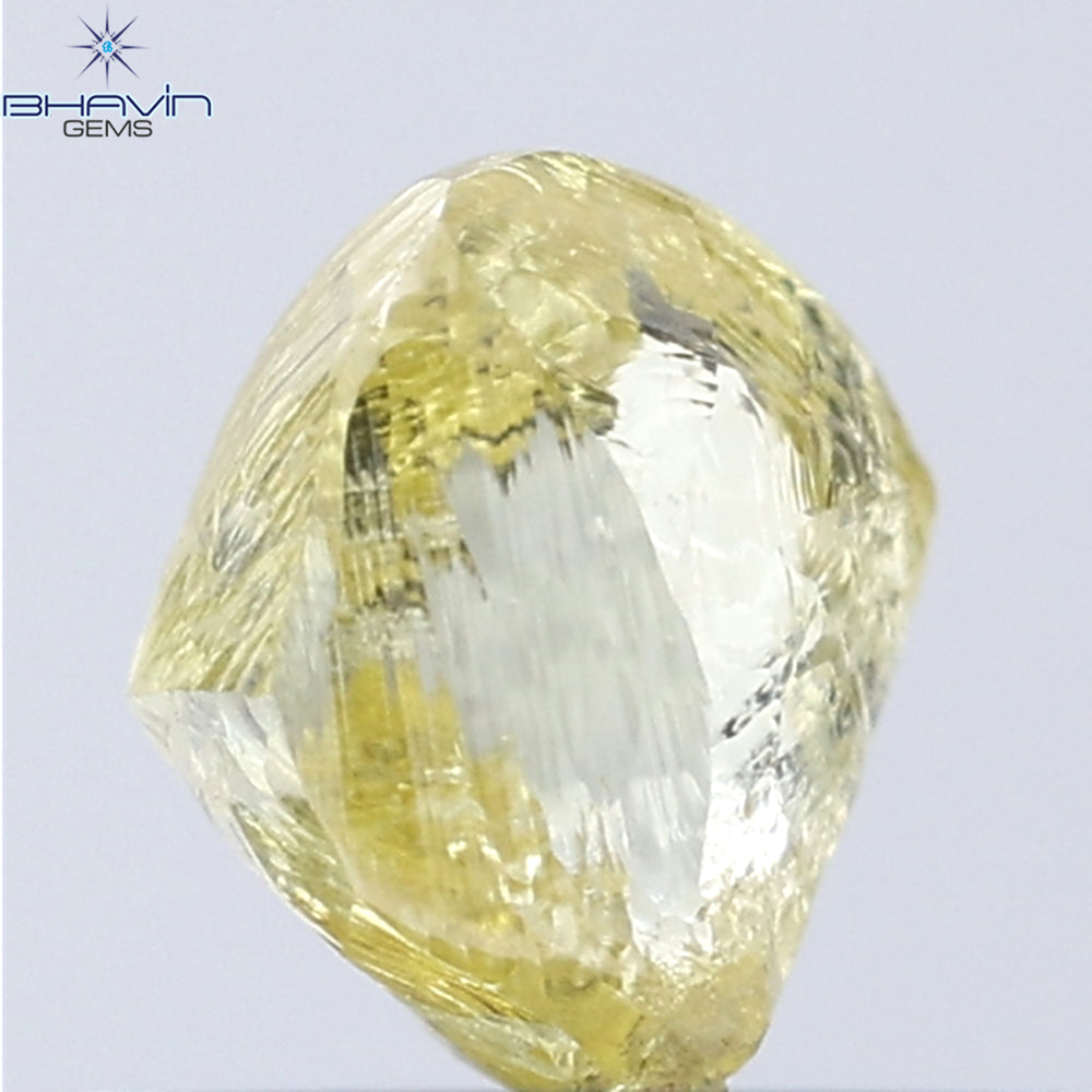 0.41 CT Rough Shape Natural Diamond Yellow Color VS1 Clarity (4.80 MM)