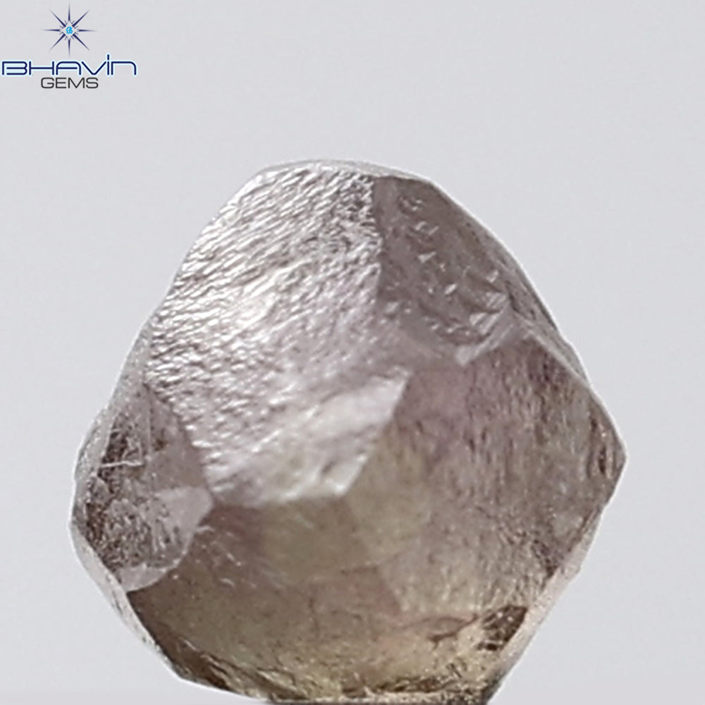 1.10 CT Rough Diamond Enhanced Brown Pink Color VS Clarity (4.65 MM)
