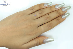 0.38 CT Cushion Diamond Natural Pink Color I3 Clarity (3.52 MM)