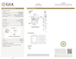 GIA Certified 0.51 CT Cushion Diamond Pink-Brown Color Natural Loose Diamond VVS2 Clarity (4.99 MM)
