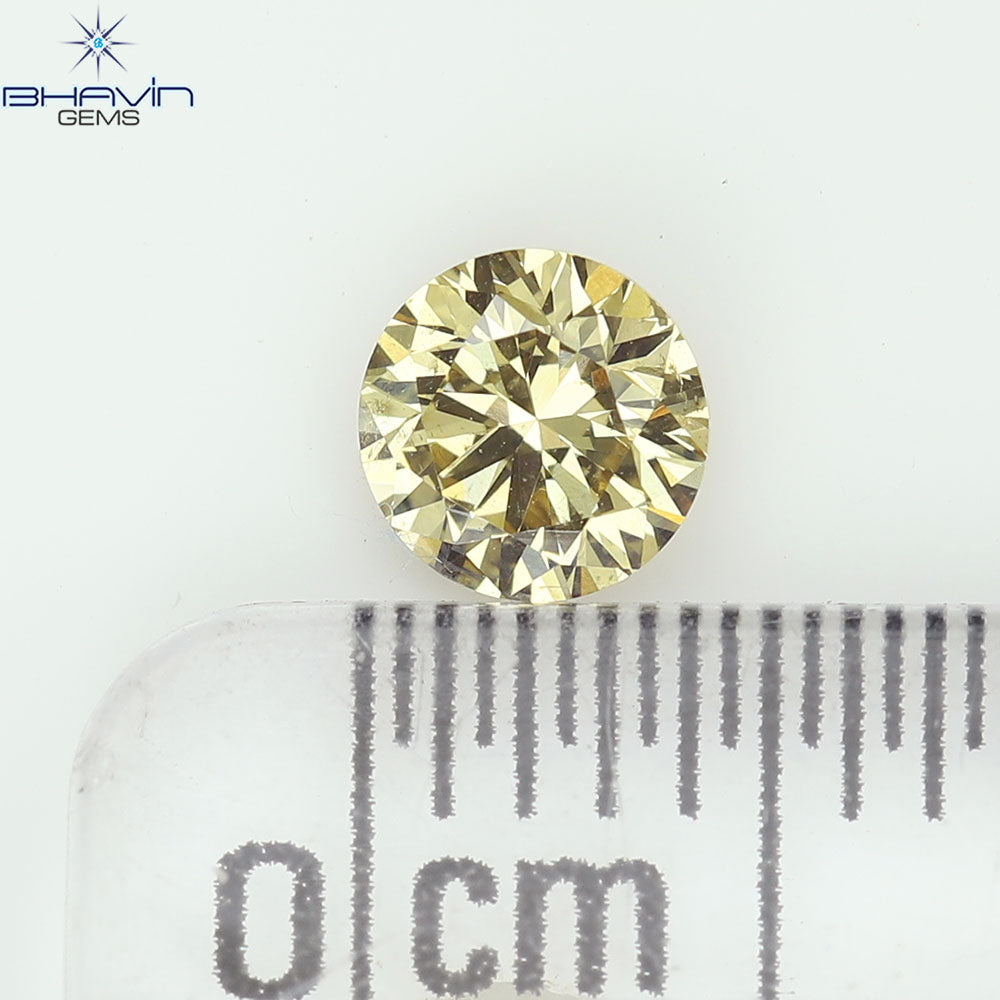 0.32 CT Natural Round Diamond Brown Color Clarity VS2 (4.38 MM)