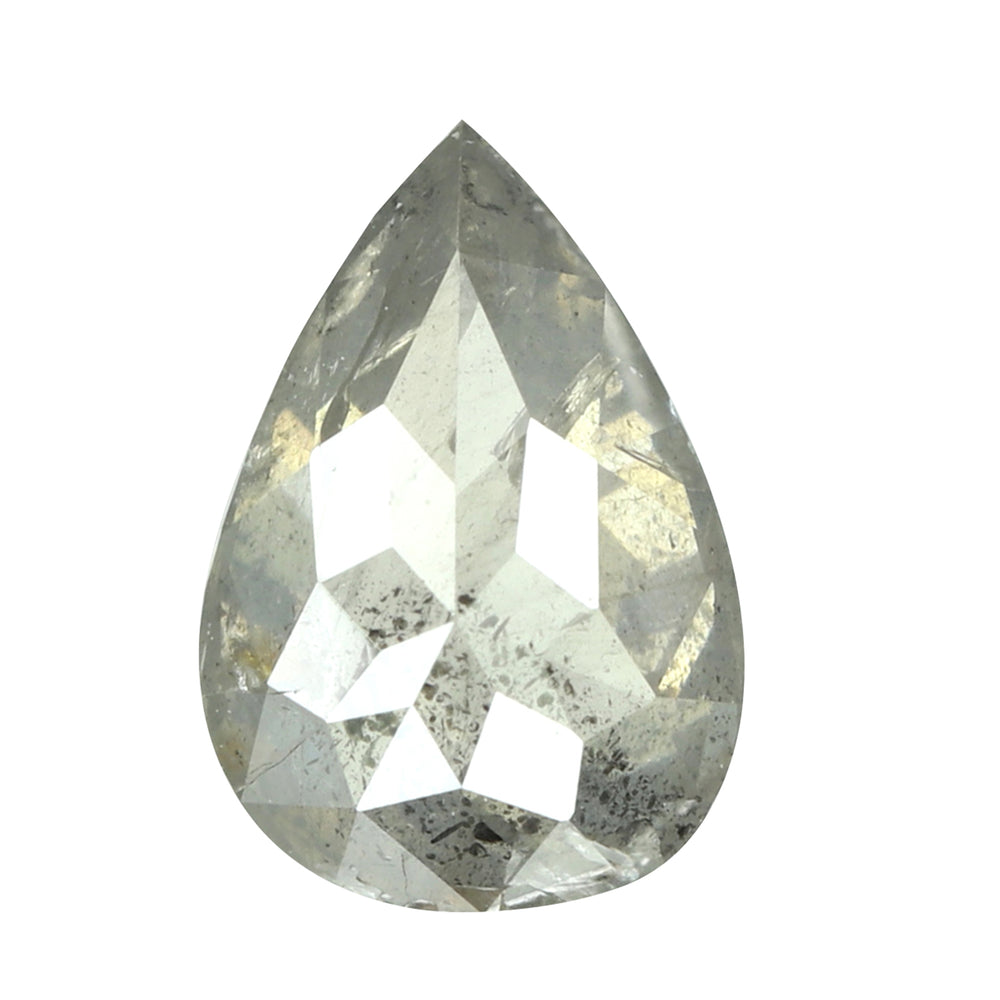 0.54 CT Pear Shape Natural Loose Diamond Gray (Salt And Pepper) Color I3 Clarity (6.38 MM)