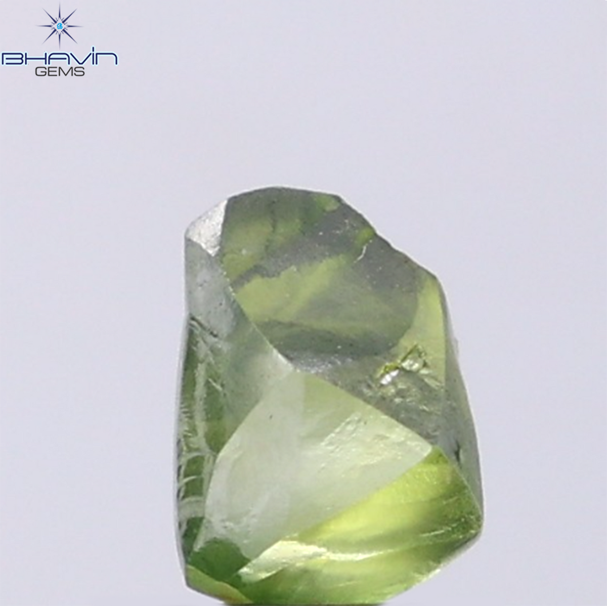 1.71 CT Natural Rough Diamond Enhanced Green Color Clarity VS (7.48 MM)