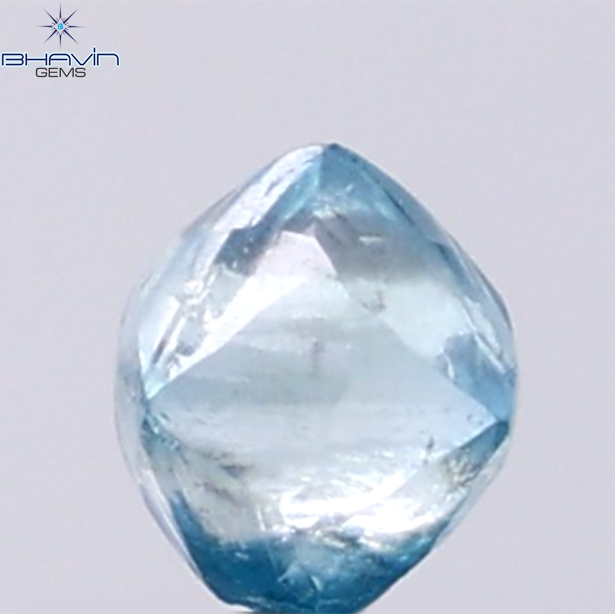 1.05 CT Natural Rough Diamond Enhanced Blue Color Clarity SI (5.75 MM)