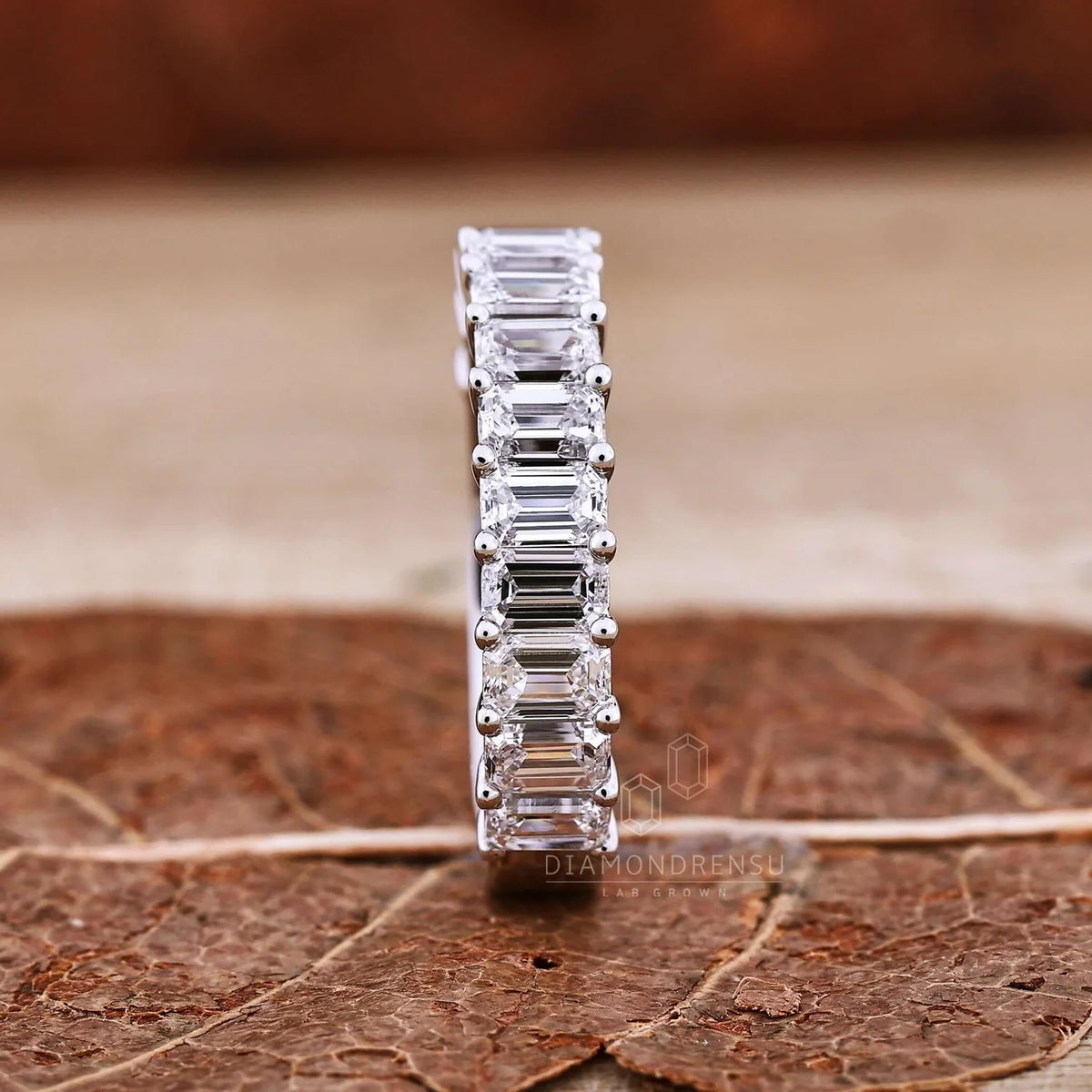 0.15 CT Emerald Cut Lab Grown Diamond Wedding Band - Testing product