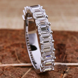 0.15 CT Emerald Cut Lab Grown Diamond Wedding Band - Testing product