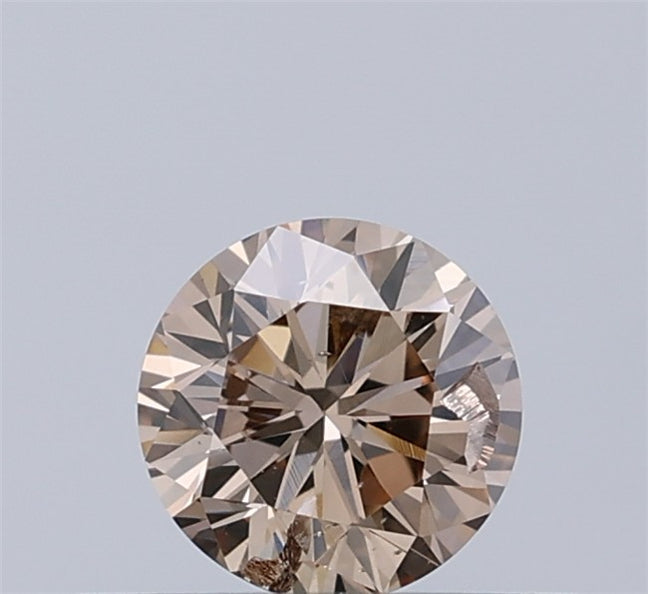 0.34 CT Natural Round Diamond Brown Color Clarity SI1 (4.37 MM)