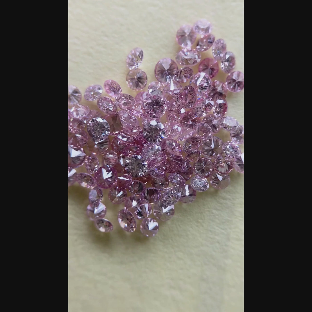2.04 CT(95 Pcs) Round Natural Diamond Pink Color VS-SI Clarity