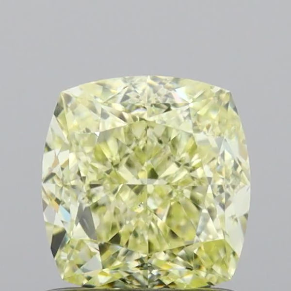 GIA認定 1.27 CT クッションダイヤモンド イエローカラー 天然ダイヤモンド VS1 クラリティ (5.97 MM)