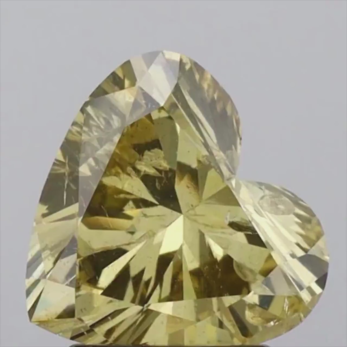 GIA Certified 2.01 CT Heart Diamond Brownish Yellow Color Natural Loose Diamond (8.29 MM)