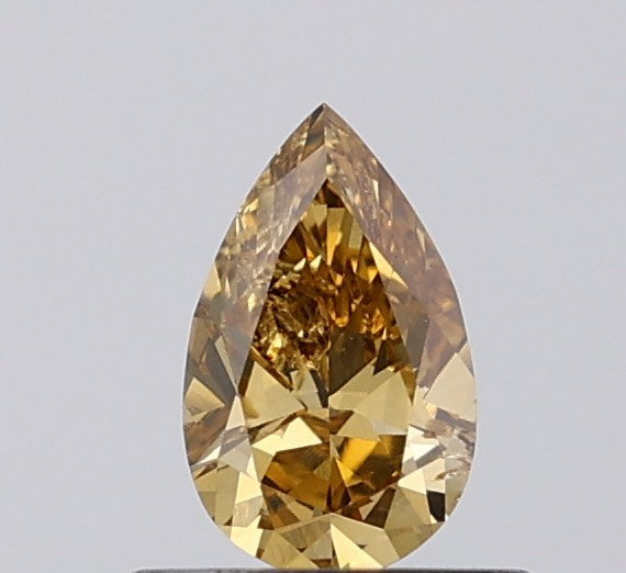 0.50 CT Natural Pear Diamond Brown Color Clarity SI (6.90 MM)