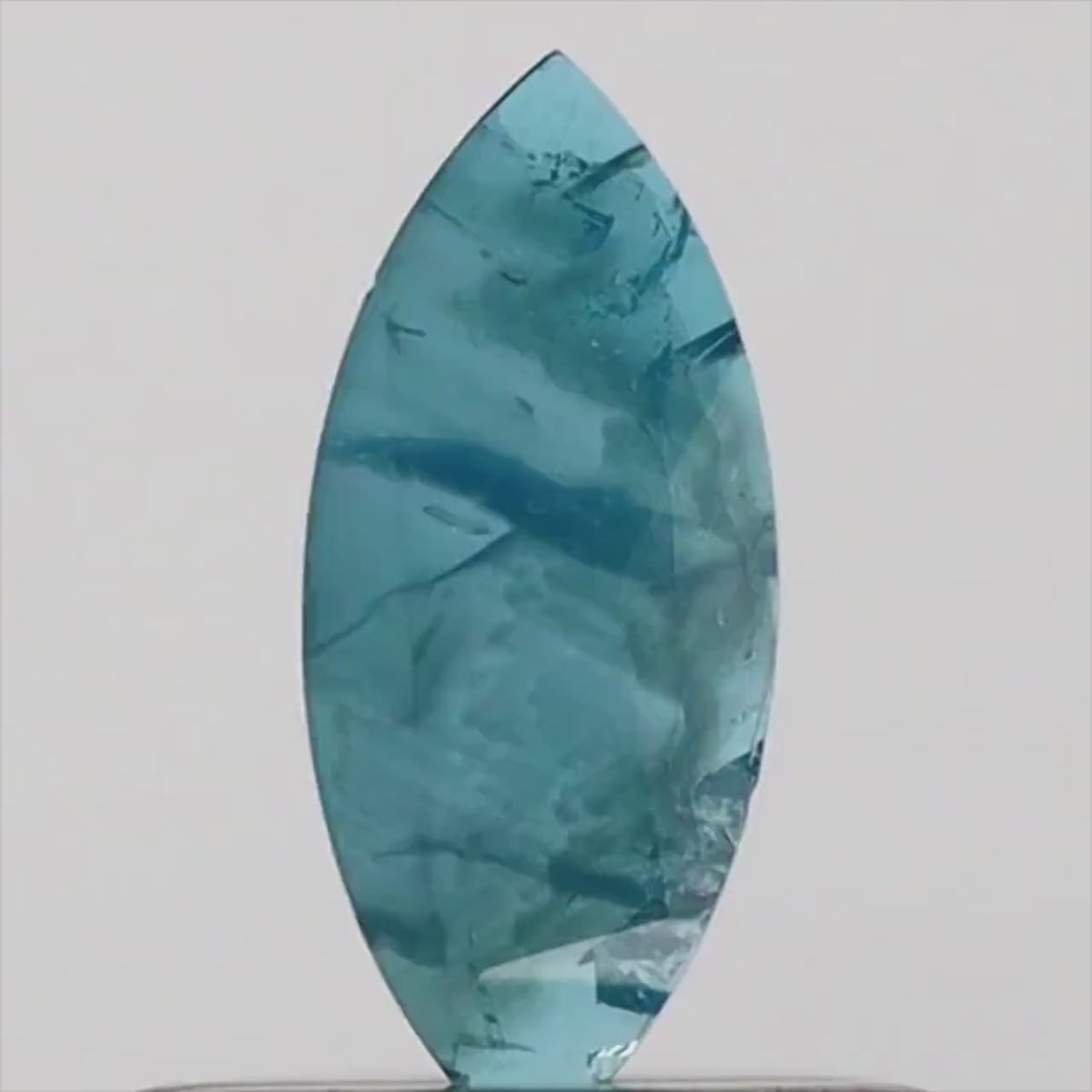 0.17 CT Marquise (Slice) Shape Natural Diamond Blue Color I3 Clarity (7.28 MM)