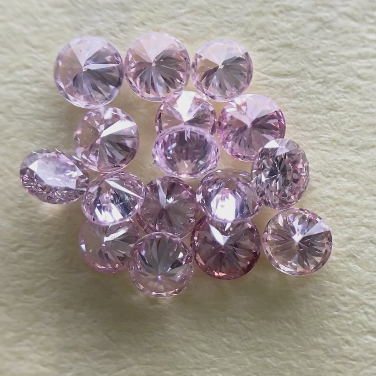 0.18 CT ラウンド ローズ カット シェイプ 天然ダイヤモンド ピンク色 I2 クラリティ (3.86 MM)