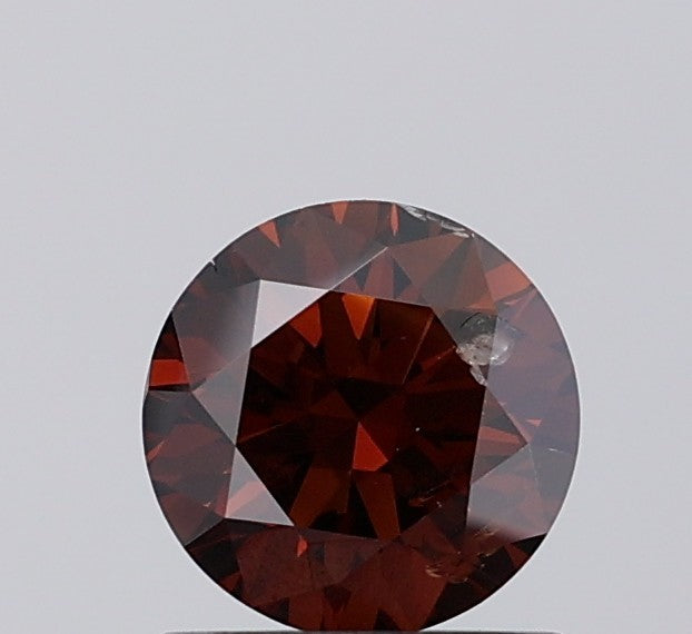 1.00 CT Natural Round Diamond Dark Brown Color Clarity SI1 (6.35 MM)