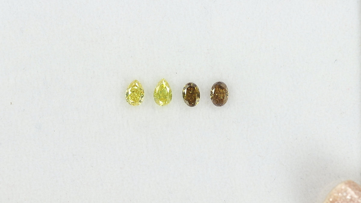 0.85 CT/4 Pcs Natural Mix Diamond Mix Fancy Color Clarity SI (4.62 MM)