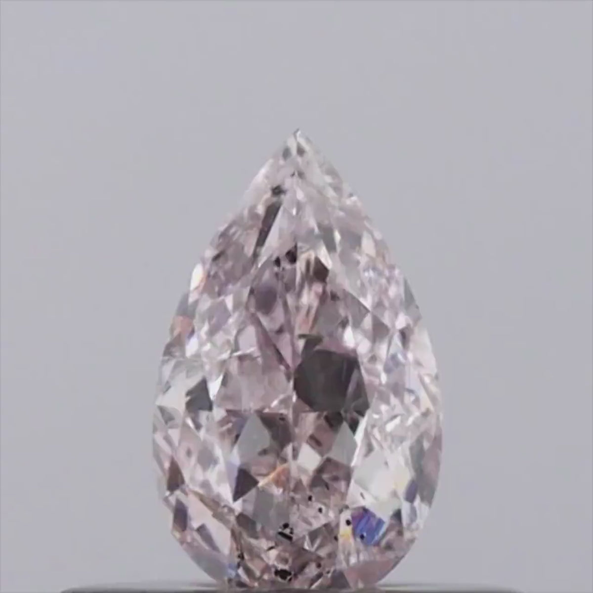 GIA Certified 0.33 CT Pear Diamond Brownish Pink Color Natural Loose Diamond (5.79 MM)
