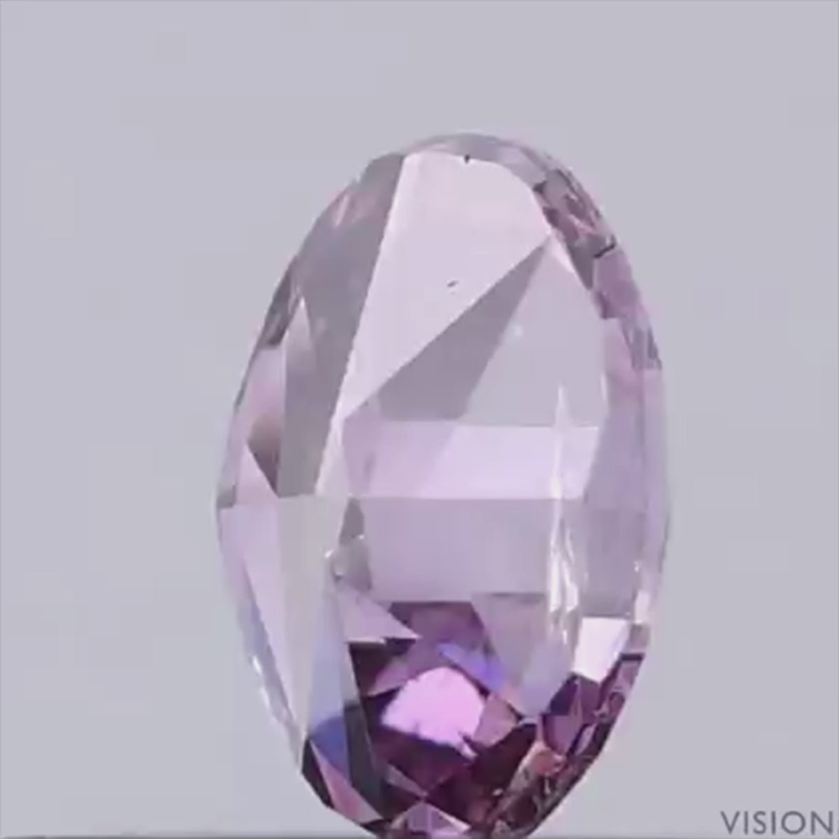 GIA Certified 0.25 CT Oval Shape Natural Diamond Brownish Purple-Pink Color I2 Clarity (4.67 MM)